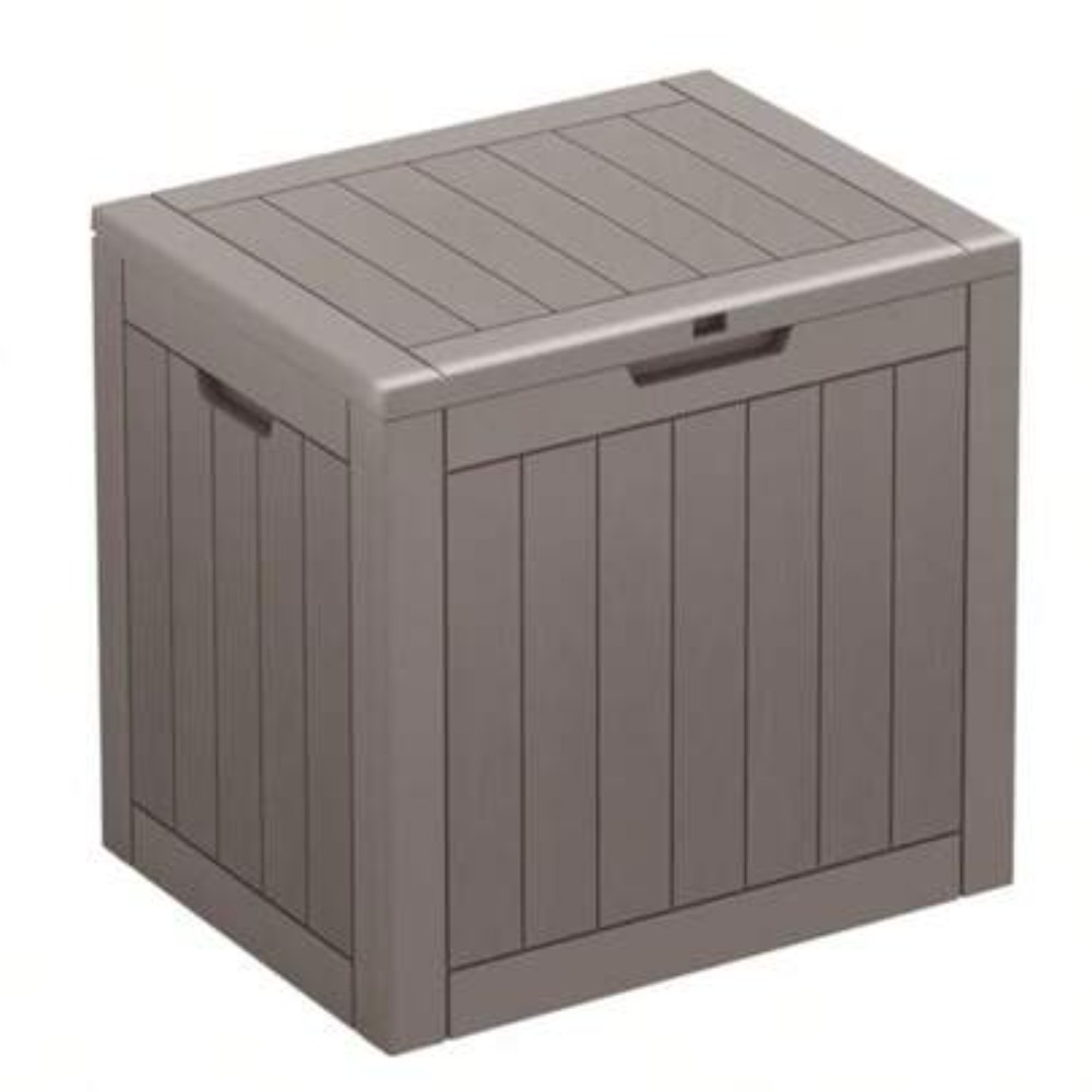 Outdoor Furniture Resin - กล่องเก็บของกลางแจ้งขนาด 35 แกลลอน, กล่องเก็บของกันน้ำทำจากเรซินพร้อมฝาปิดที่ล็อกได้, ตู้เก็บของสำหรับเฟอร์นิเจอร์ลานบ้านที่ทนต่อสภาพอากาศ เหมาะสำหรับเก็บอุปกรณ์สระว่ายน้ำ,