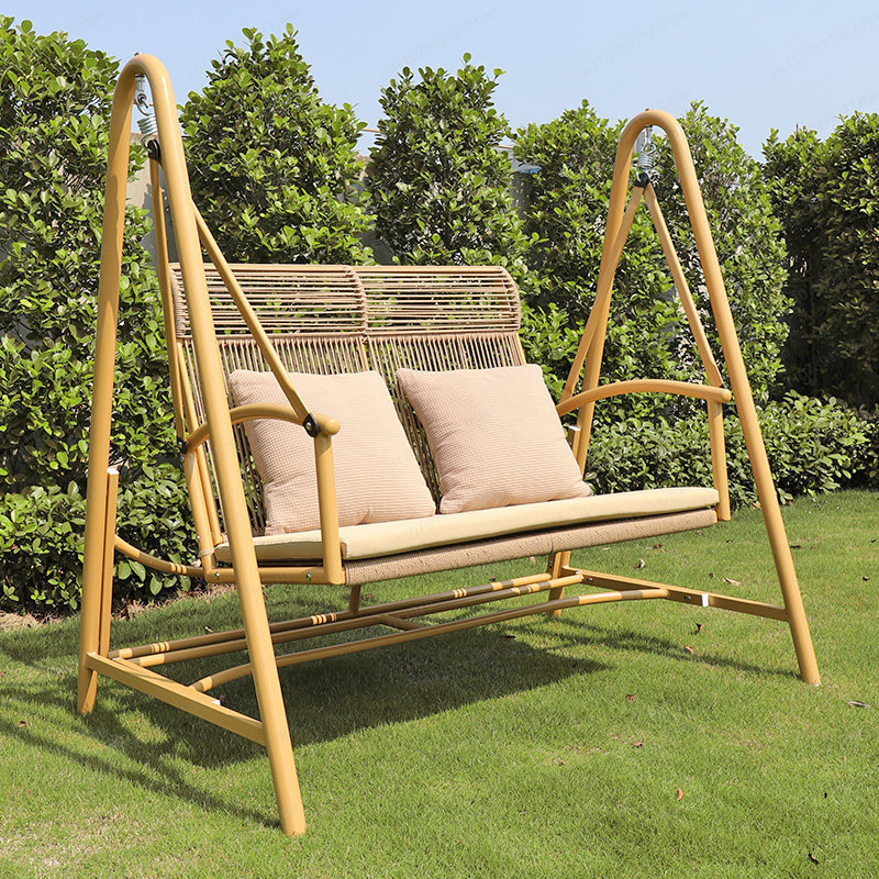 Garden Swing Chair - เก้าอี้โยกแบบแขวนสำหรับกลางแจ้ง เก้าอี้โยกสำหรับลานบ้านขนาดเล็ก ระเบียง สวน เปลญวนคู่สำหรับผู้ใหญ่ เปลญวนยอดนิยมในโซเชียลมีเดีย