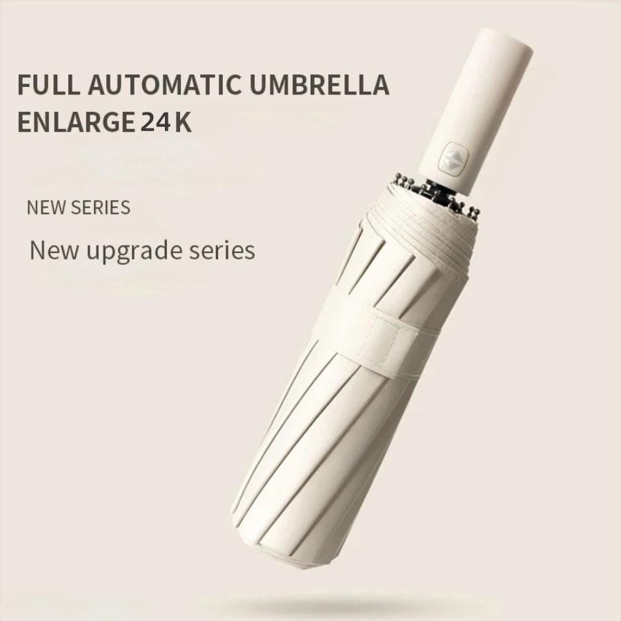 Parasol Umbrella Large - 106 ซม./41.73in เสริมอัตโนมัติขนาดใหญ่ 24K UV Sun