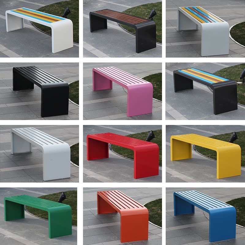 Outdoor Furniture Green - ม้านั่งเหล็กแผ่นรีดเย็นขนาด 1 ม.-1.8 ม. สำหรับสวนสาธารณะ กลางแจ้ง