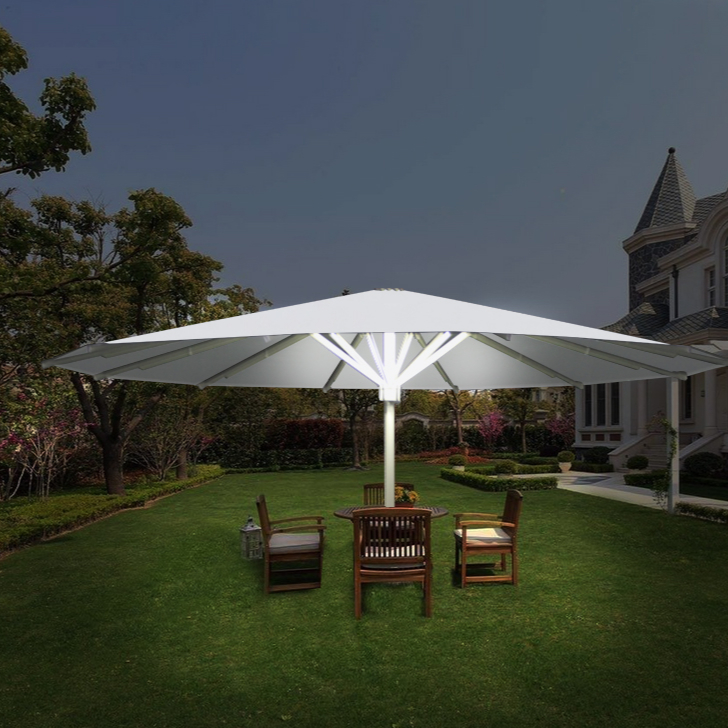Parasol Umbrella Large - ร่มสนาม LED สำหรับเฟอร์นิเจอร์กลางแจ้ง ATV&UTV7M ผู้จำหน่ายร่มกันแดดขนาดใหญ่สำหรับลานบ้าน ร้านกาแฟ