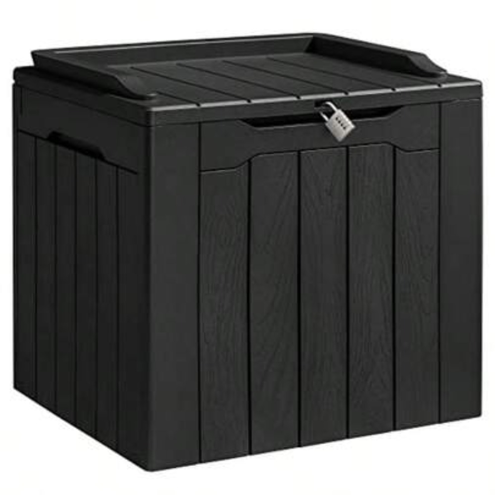 Outdoor Furniture Resin - กล่องเก็บของกลางแจ้งขนาด 31 แกลลอน ทำจากเรซิน กันน้ำ พร้อมระบบล็อค