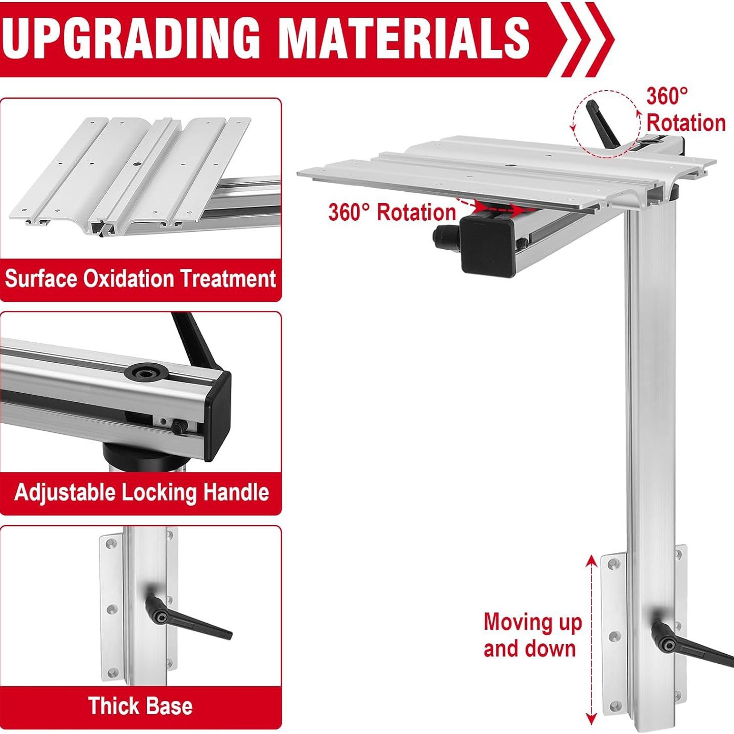 Outdoor Furniture Legs - อุปกรณ์เสริมคาราวานอลูมิเนียมอัลลอยด์ขาโต๊ะเคลื่อนย้ายได้หมุนได้และปรับความสูงได้สําหรับ Camper RV Motorhome