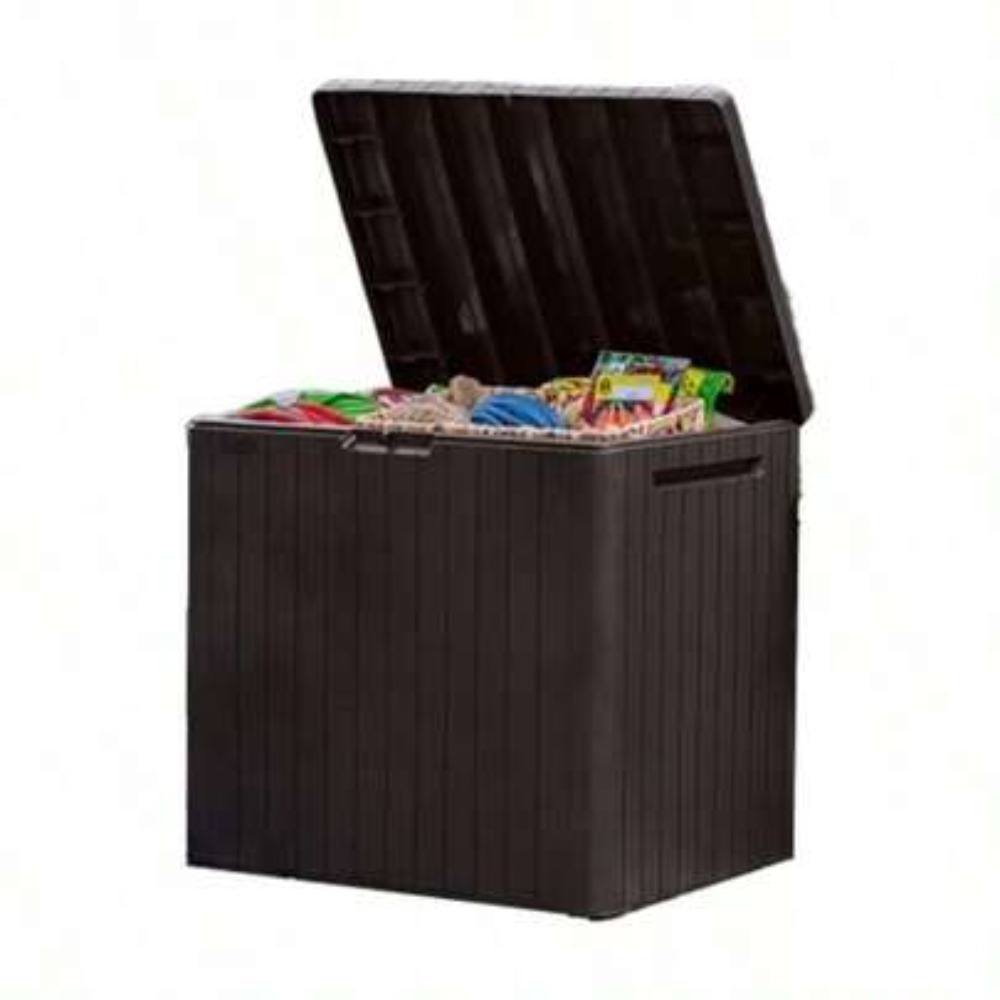 Outdoor Furniture Resin - กล่องเก็บของกลางแจ้งขนาด 30 แกลลอน ทำจากเรซิน สำหรับเฟอร์นิเจอร์ลานบ้าน โต๊ะข้างกันน้ำ