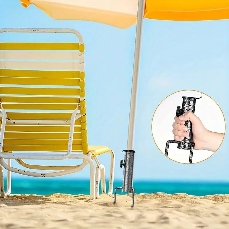 Outdoor Furniture Legs - ที่ตั้งร่มชายหาดปลั๊กตั้งพื้นร่มกลางแจ้งปรับได้ฐานร่มชายหาดที่ทนทานปลั๊กพื้นทรงพุ่มแหลม2ขา