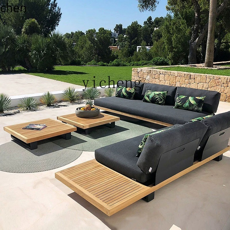 Outdoor Furniture Teak Wood - โซฟาไม้สักสำหรับกลางแจ้ง HYS กันน้ำ กันแดด เหมาะสำหรับวิลล่า โรงแรม