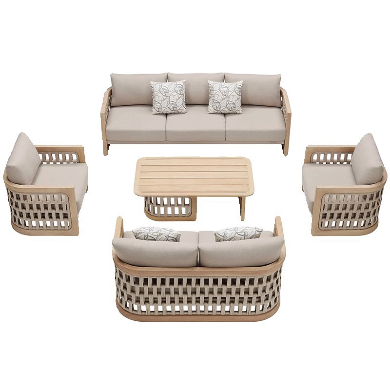 # ชุดโซฟาไม้สักแท้สไตล์นอร์ดิก - Outdoor Furniture Teak Wood บทวิจารณ์และราคา