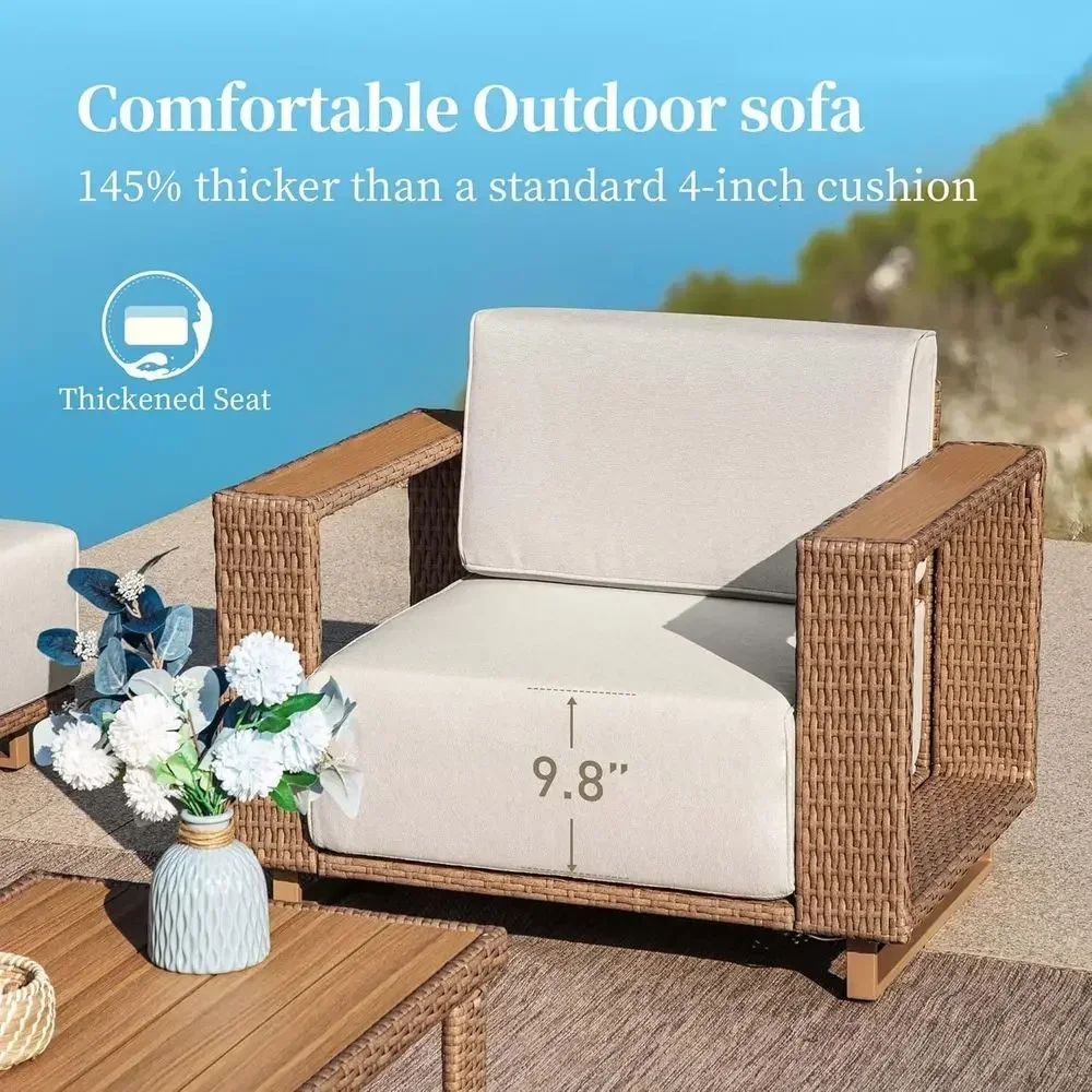 โซฟาเข้ามุมรูปตัว L สำหรับใช้ง - Outdoor Furniture Yellow บทวิจารณ์และราคา