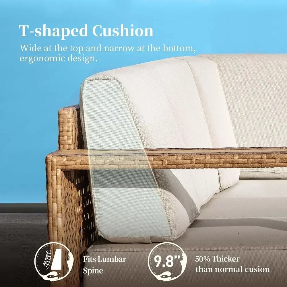 โซฟาเข้ามุมรูปตัว L สำหรับใช้ง - Outdoor Furniture Yellow บทวิจารณ์และราคา
