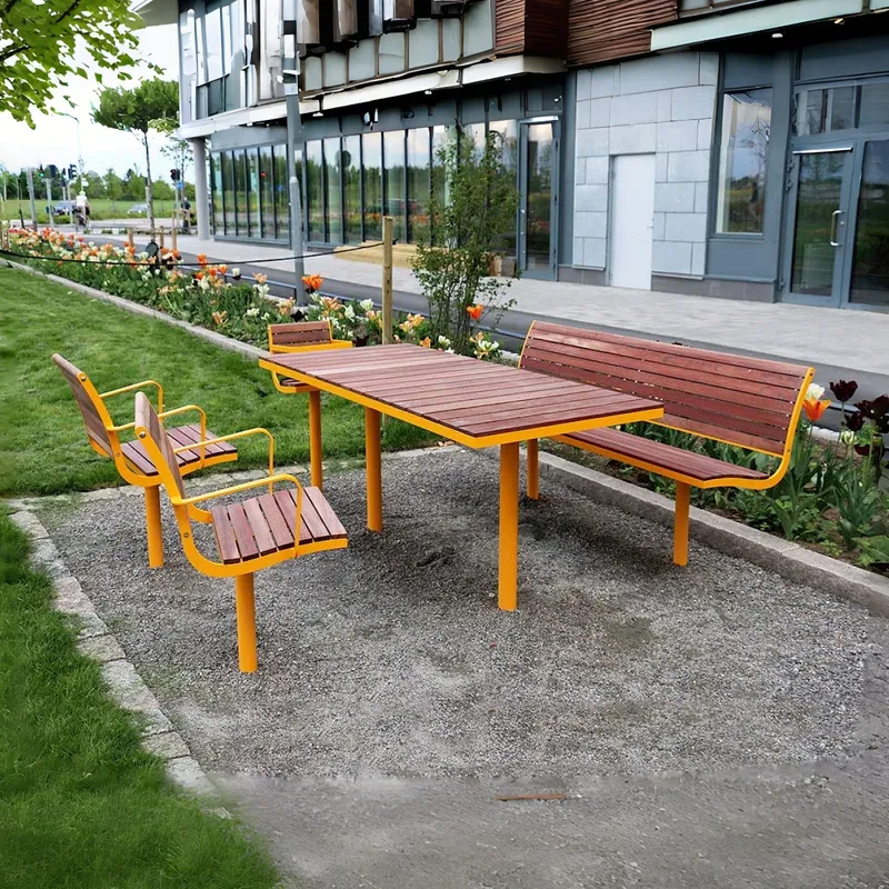 ชุดโต๊ะและเก้าอี้ไม้สำหรับสวนส - Outdoor Furniture Yellow บทวิจารณ์และราคา
