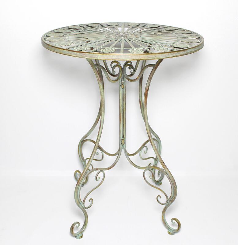เก้าอี้โต๊ะกลมศิลปะเหล็กชนบทสไ - Outdoor Furniture Green บทวิจารณ์และราคา