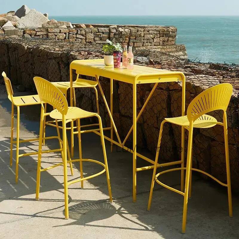 เก้าอี้บาร์อุตสาหกรรมสีเหลืองใ - Outdoor Furniture Yellow บทวิจารณ์และราคา