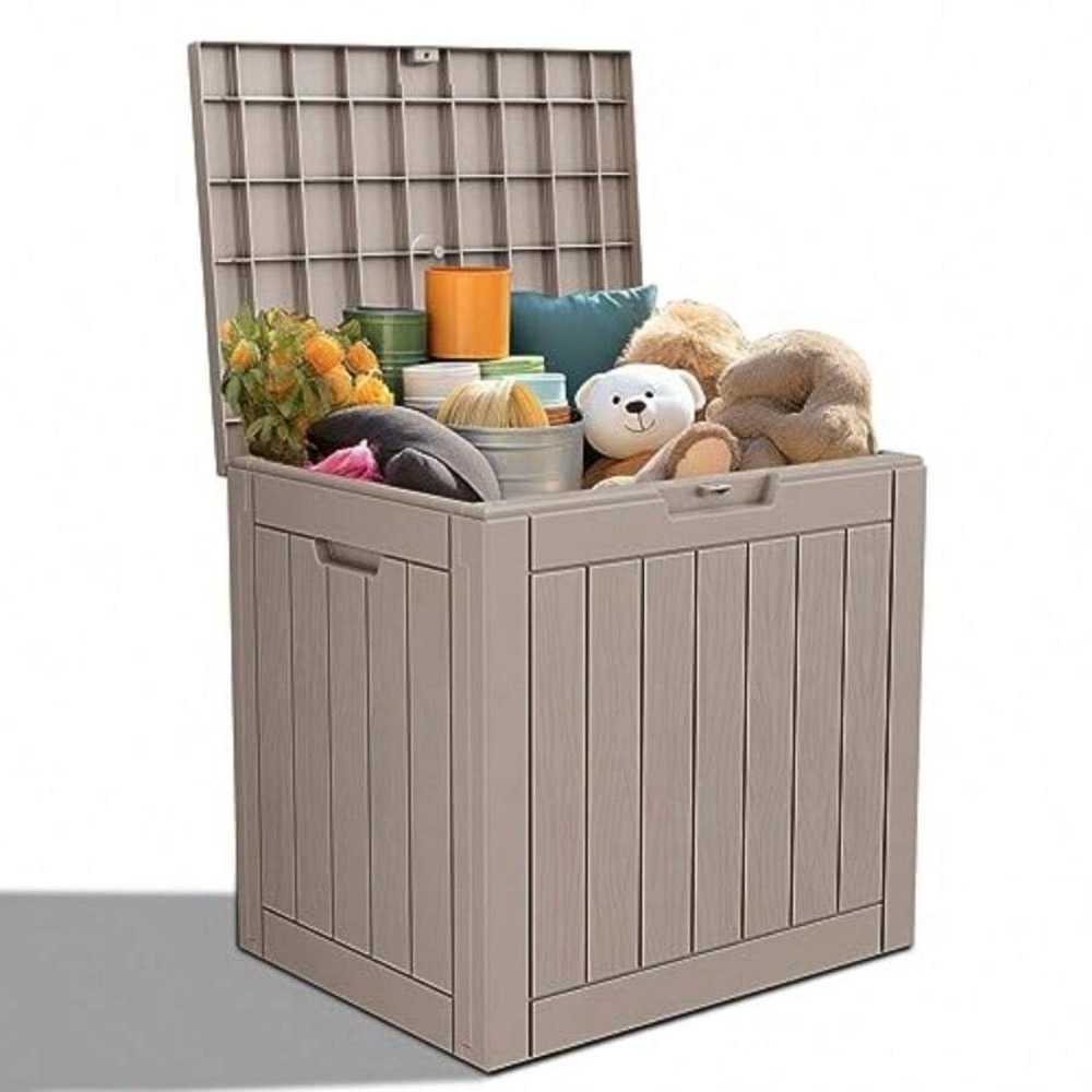 กล่องเก็บของกลางแจ้งแบบล็อคได้ - Outdoor Furniture Resin บทวิจารณ์และราคา