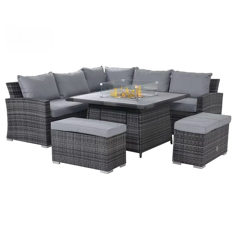ชุดโซฟาสนามหญ้ากันน้ำ 4 ชิ้น ว - Outdoor Furniture Fire Pit Set บทวิจารณ์และราคา