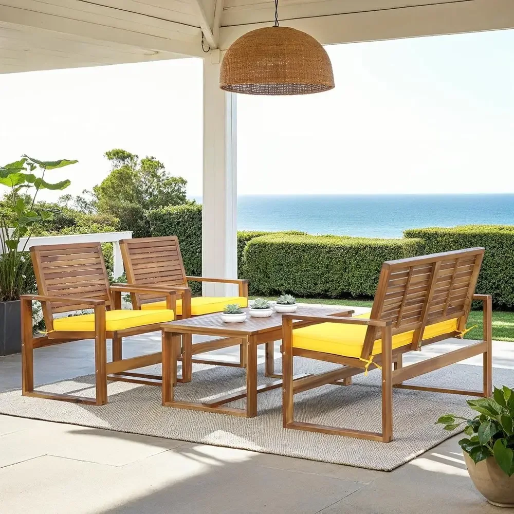 ชุดเฟอร์นิเจอร์กลางแจ้งอะคาเซี - Outdoor Furniture Yellow บทวิจารณ์และราคา