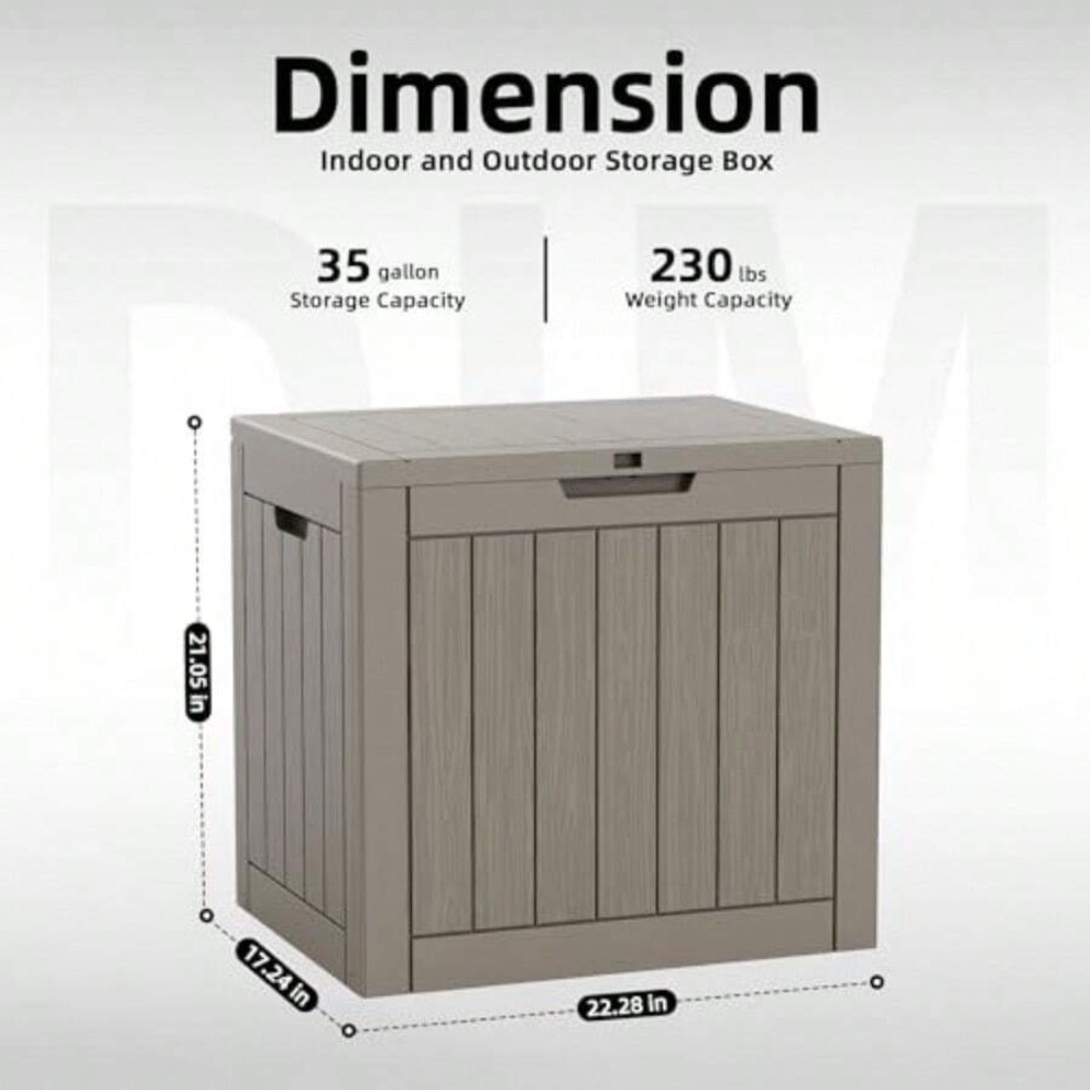 กล่องเก็บของกลางแจ้งขนาด 45 แก - Outdoor Furniture Resin บทวิจารณ์และราคา