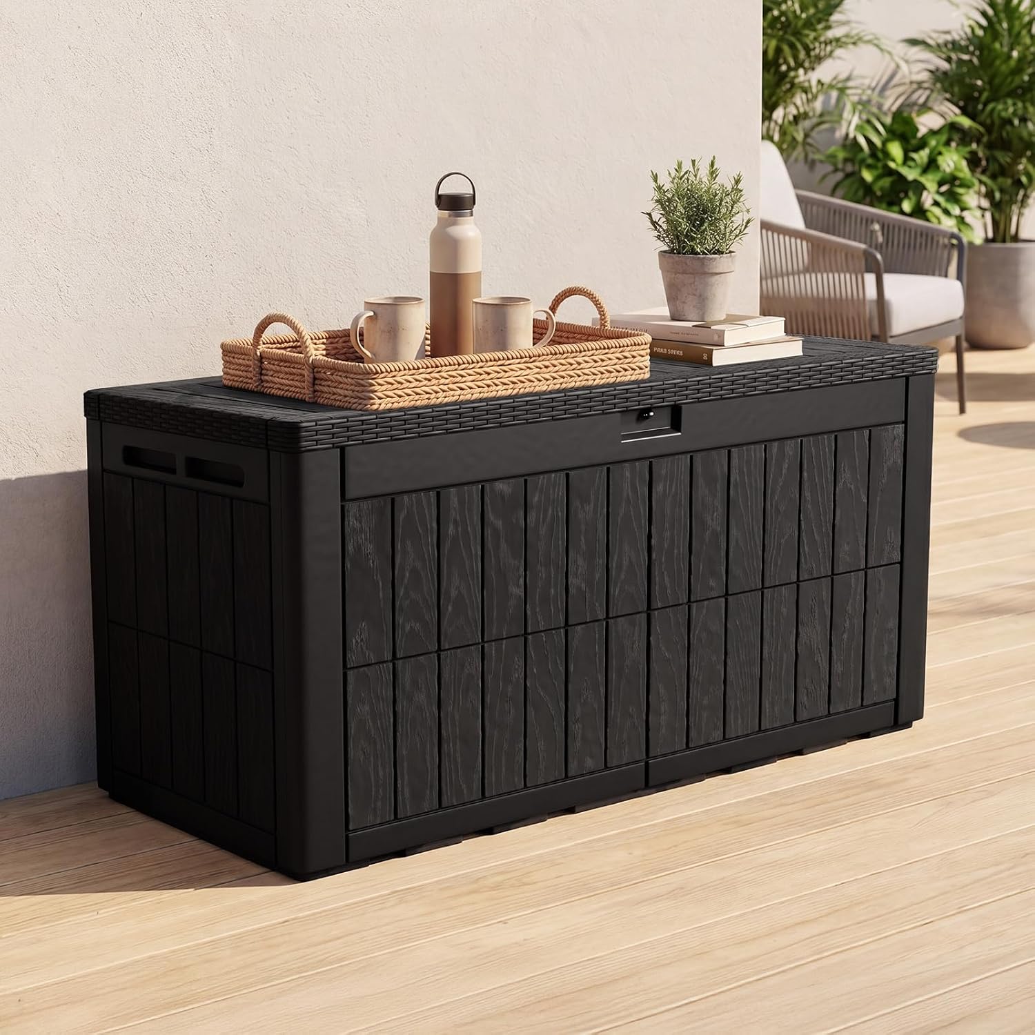 กล่องเก็บของกลางแจ้งขนาดใหญ่ 1 - Outdoor Furniture Resin บทวิจารณ์และราคา