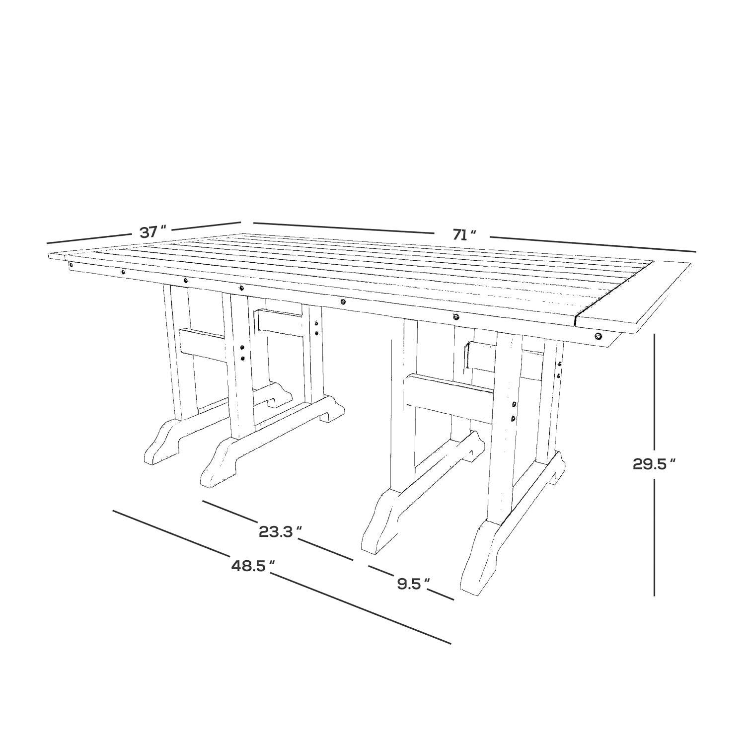 โต๊ะรับประทานอาหารกลางแจ้งขนาด - Outdoor Furniture Teak Wood บทวิจารณ์และราคา