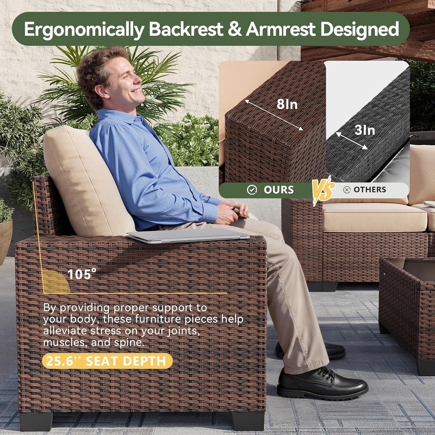 ชุดเฟอร์นิเจอร์ลานบ้าน 7 ชิ้น  - Outdoor Furniture Fire Pit Set บทวิจารณ์และราคา