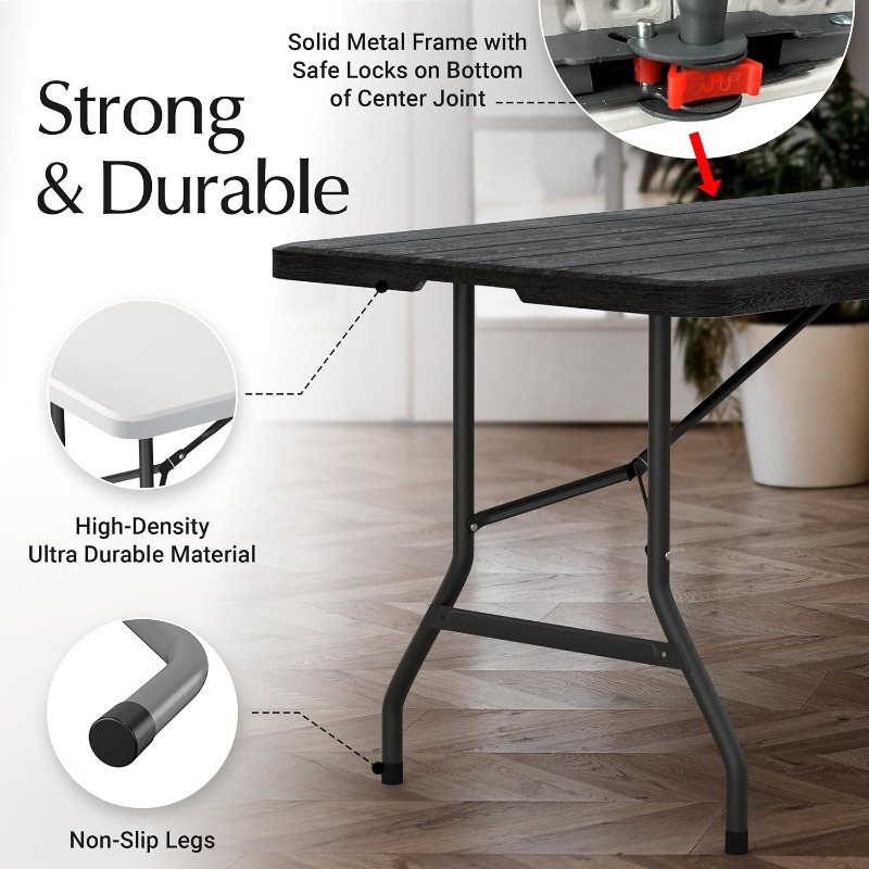 ชุดโต๊ะพับได้ขนาด 6 ฟุต พร้อมท - Outdoor Furniture Legs บทวิจารณ์และราคา