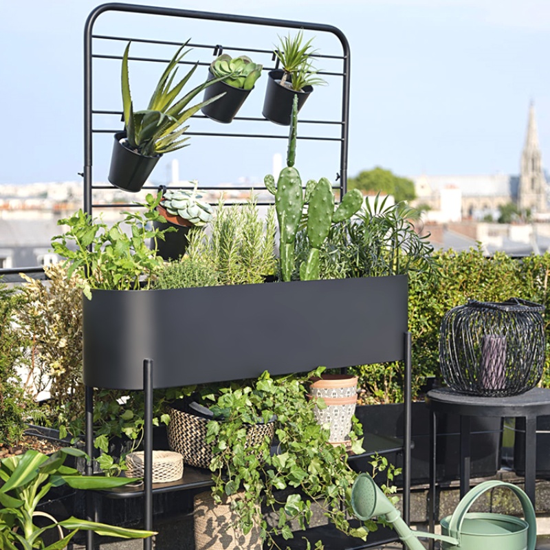 ชั้นวางดอกไม้เหล็กกลางแจ้งทันส - Outdoor Furniture Green บทวิจารณ์และราคา