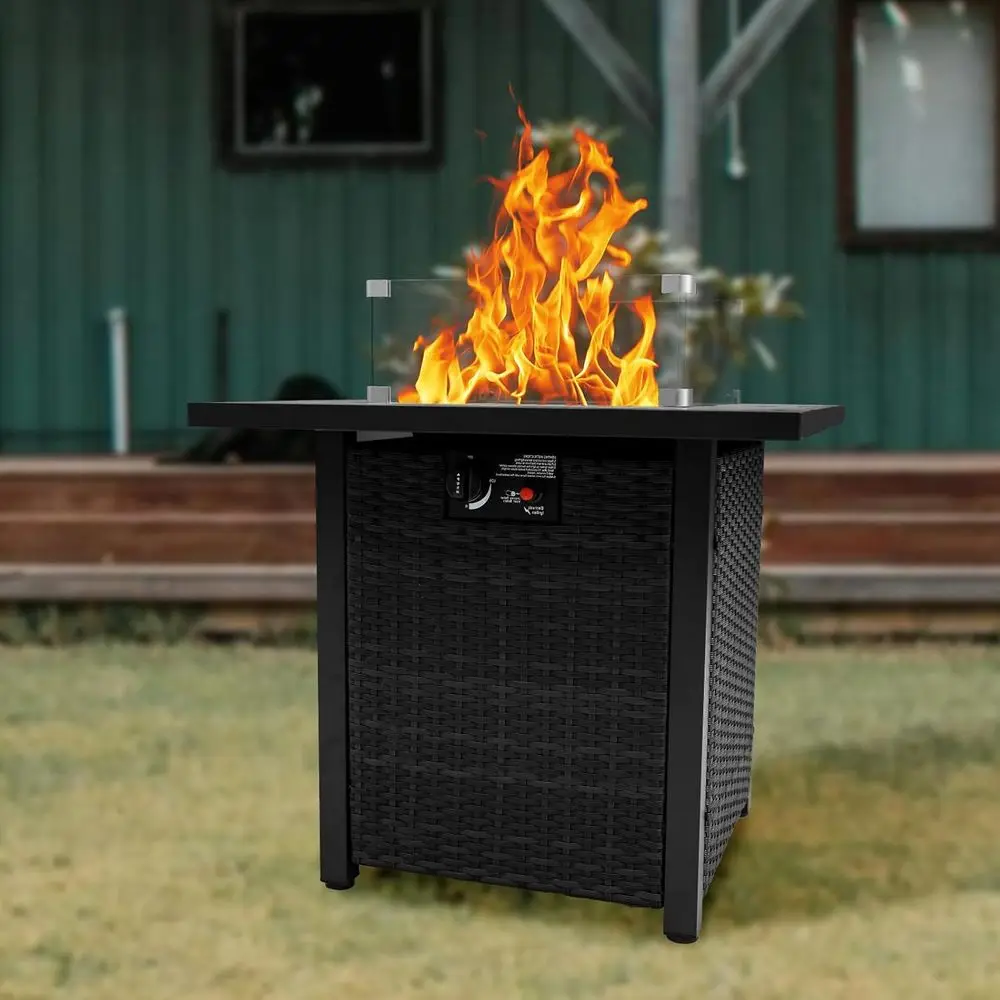 ชุดเฟอร์นิเจอร์หวายสำหรับลานกล - Outdoor Furniture Fire Pit Set บทวิจารณ์และราคา