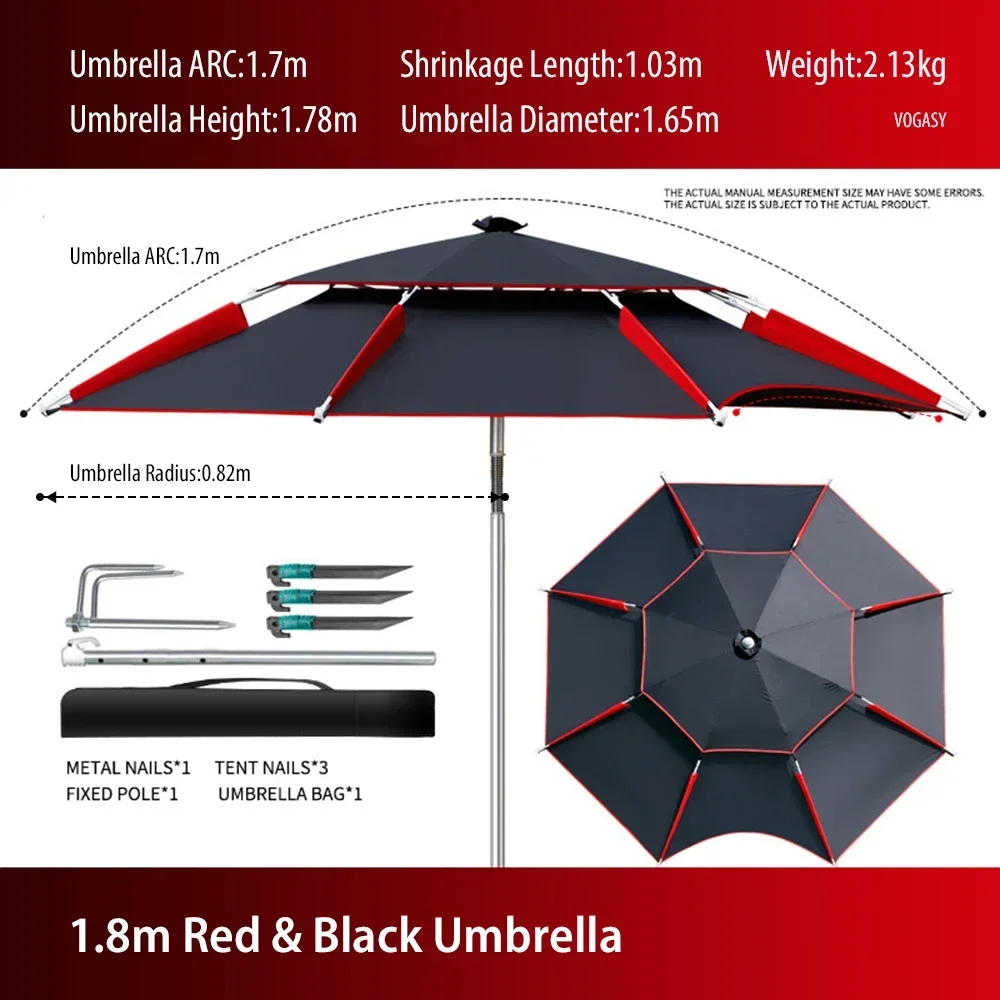 ร่มกันแดดพับได้สองชั้นขนาดใหญ่ - Parasol Umbrella Large บทวิจารณ์และราคา