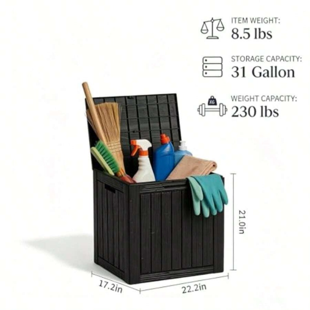 กล่องเก็บของกลางแจ้งกันน้ำพร้อ - Outdoor Furniture Resin บทวิจารณ์และราคา