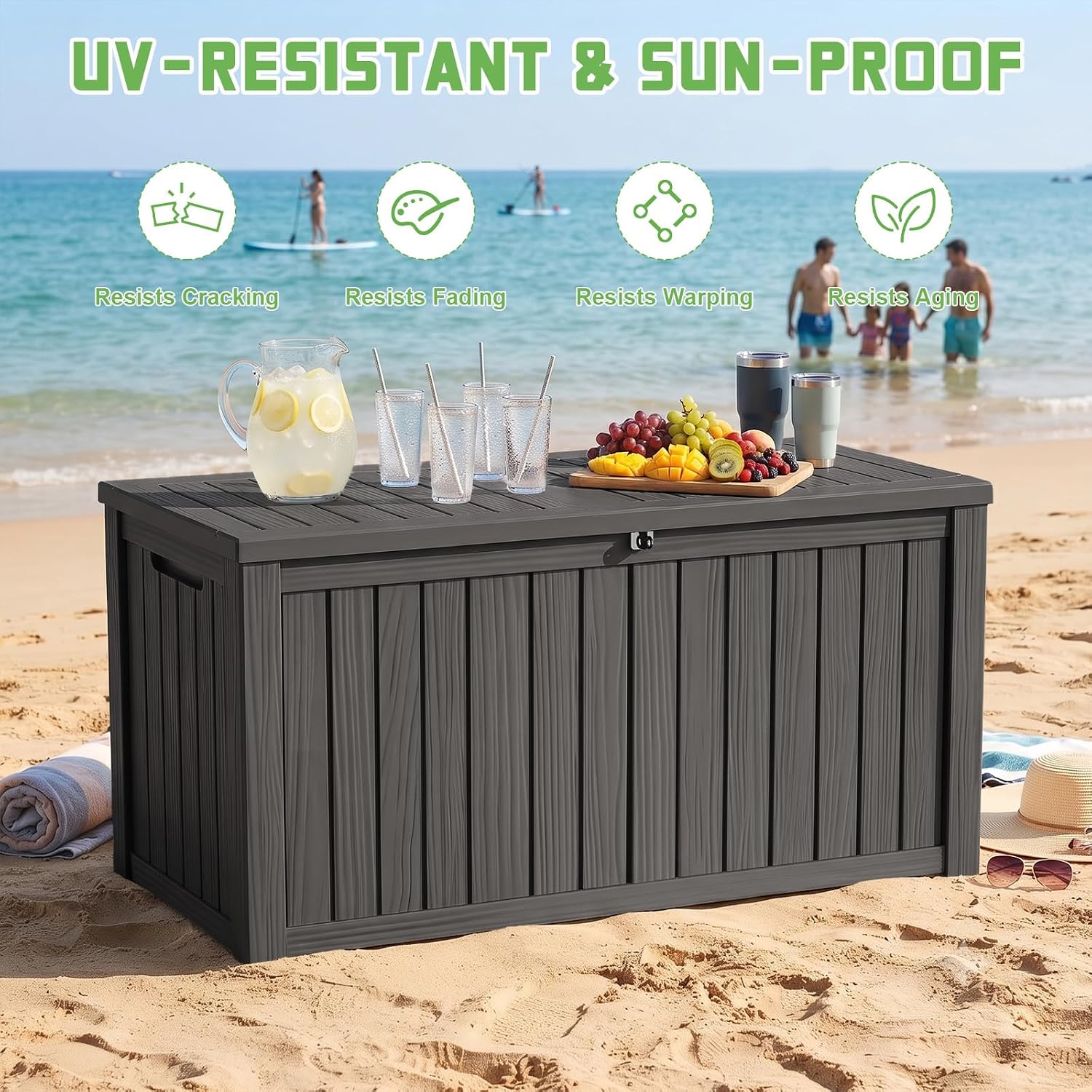 กล่องเก็บของกลางแจ้งขนาด 200 แ - Outdoor Furniture Resin บทวิจารณ์และราคา