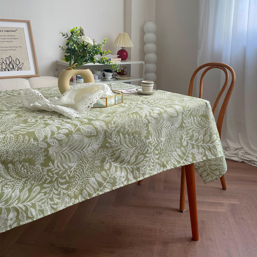 ผ้าฝ้ายผ้าลินินผ้าปูโต๊ะกันน้ํ - Outdoor Furniture Green บทวิจารณ์และราคา