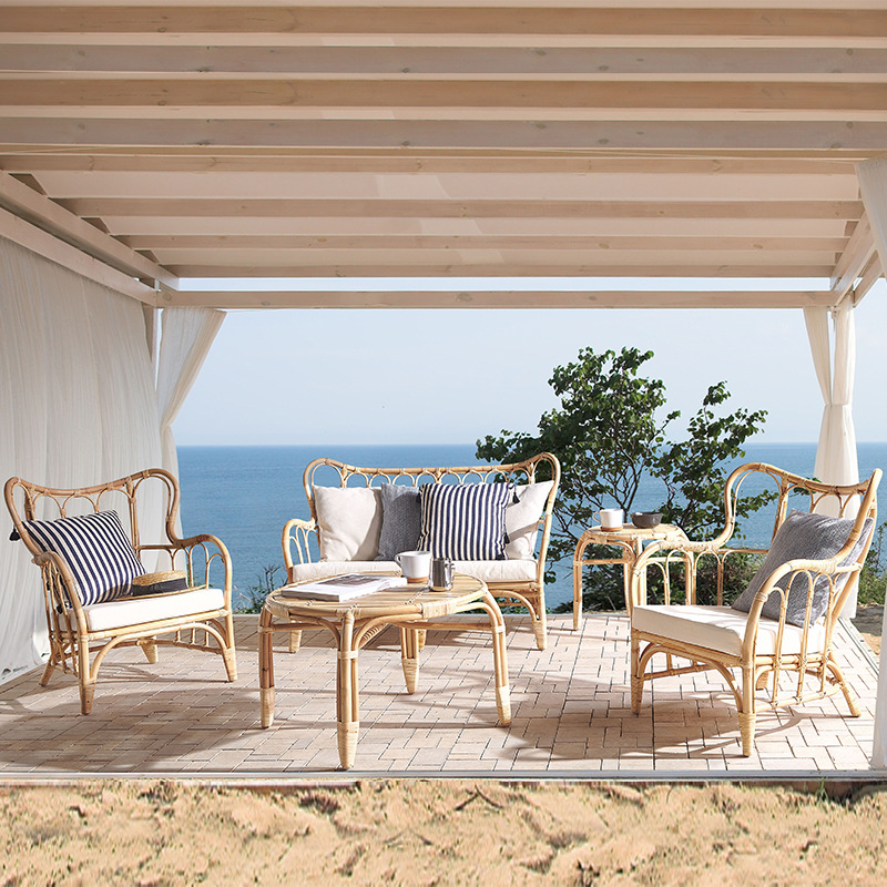 โซฟาหวายแท้ธรรมชาติแบบกำหนดเอง - Outdoor Furniture Indonesia บทวิจารณ์และราคา