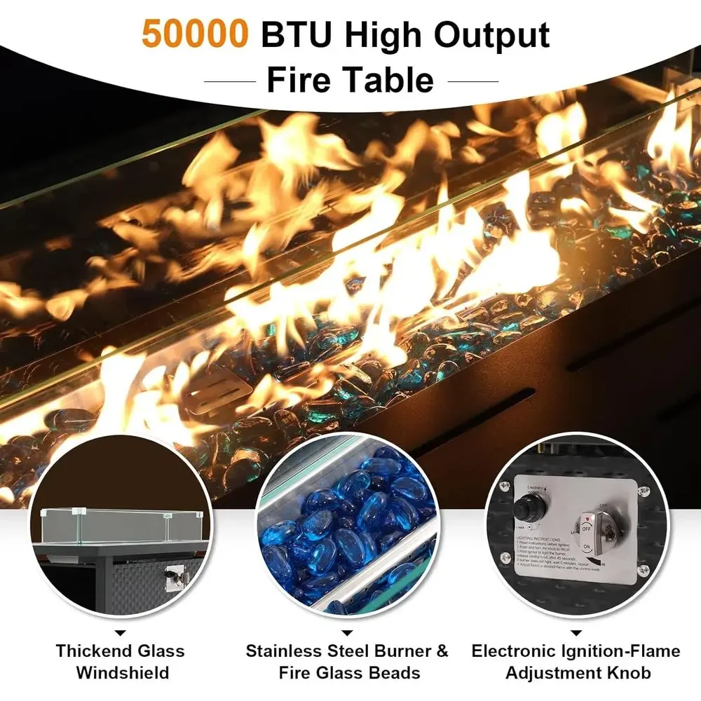 ชุดเฟอร์นิเจอร์ลานบ้าน 8 ชิ้น  - Outdoor Furniture Fire Pit Set บทวิจารณ์และราคา
