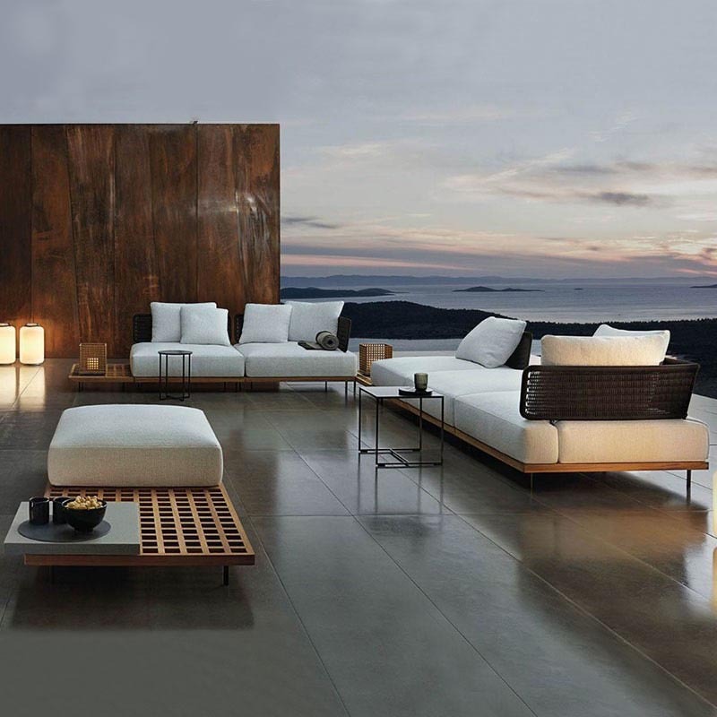 ชุดโซฟาหวายสำหรับกลางแจ้ง วิลล - Outdoor Furniture Teak Wood บทวิจารณ์และราคา