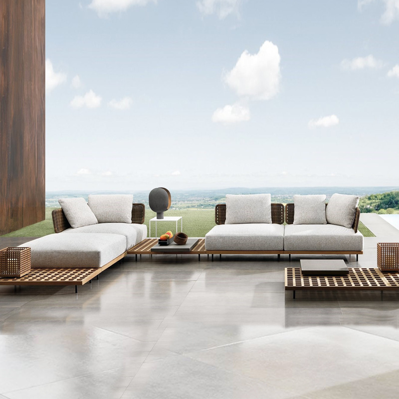 ชุดโซฟาหวายสำหรับกลางแจ้ง วิลล - Outdoor Furniture Teak Wood บทวิจารณ์และราคา