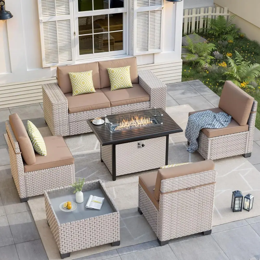 ชุดเฟอร์นิเจอร์กลางแจ้ง 7 ชิ้น - Outdoor Furniture Fire Pit Set บทวิจารณ์และราคา