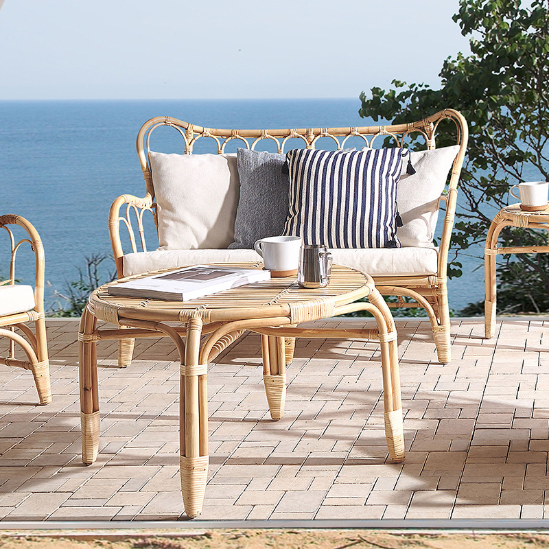 โซฟาหวายธรรมชาติสำหรับกลางแจ้ง - Outdoor Furniture Indonesia บทวิจารณ์และราคา