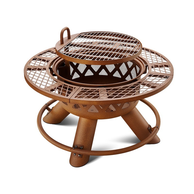 ชุดเตาบาร์บีคิวและเตาไฟอเนกประ - Outdoor Furniture Fire Pit Set บทวิจารณ์และราคา