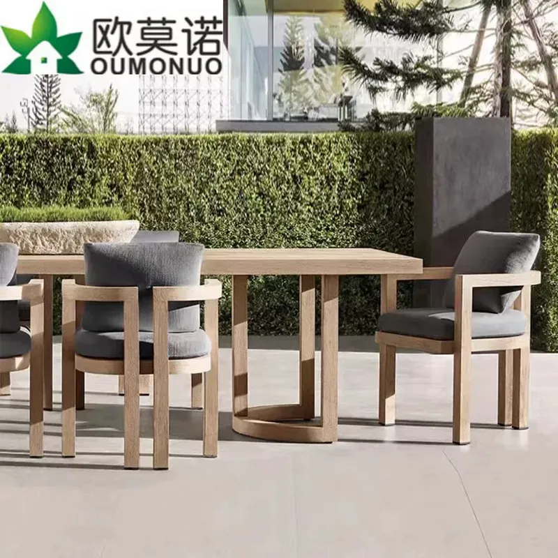 ชุดโต๊ะรับประทานอาหารไม้สักสำห - Outdoor Furniture Teak Wood บทวิจารณ์และราคา