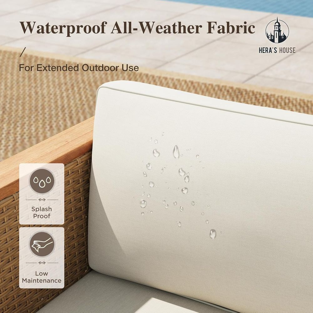 ชุดเฟอร์นิเจอร์หวายกลางแจ้ง 3  - Outdoor Furniture Yellow บทวิจารณ์และราคา