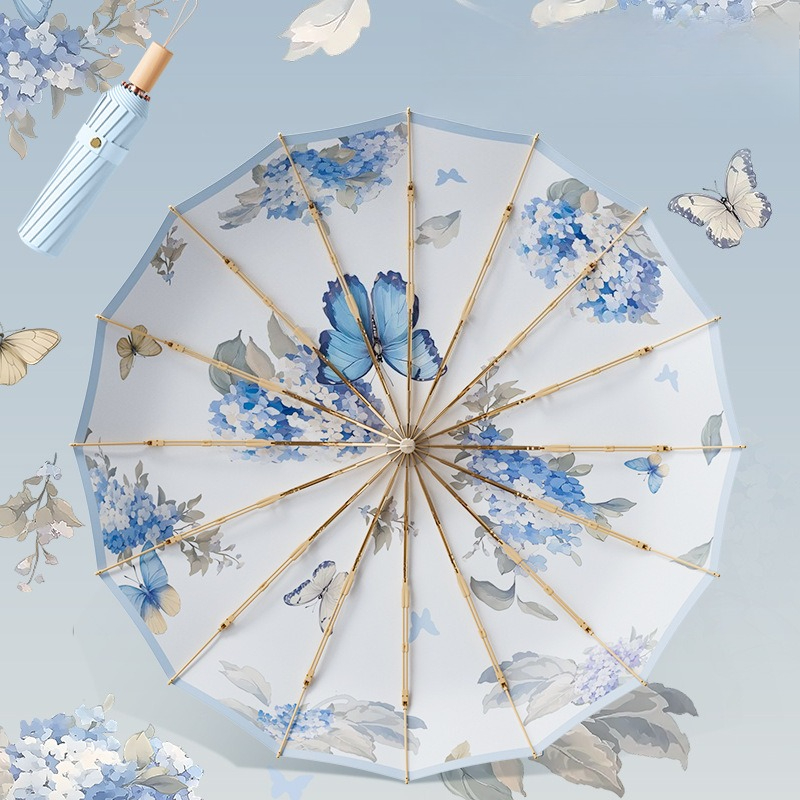 ร่มวินเทจ 16 ซี่ ร่มพับขนาดใหญ - Parasol Umbrella Large บทวิจารณ์และราคา