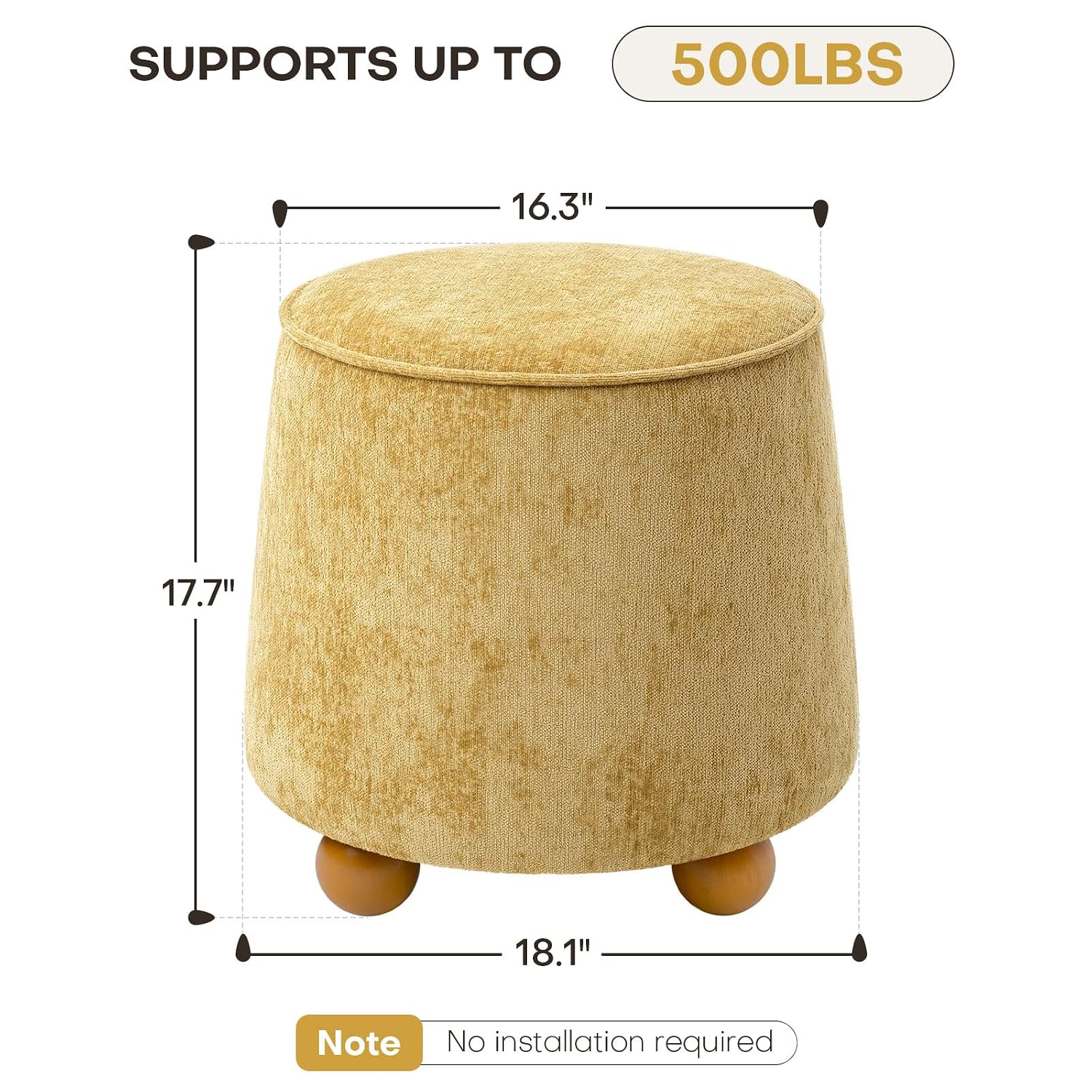 เก้าอี้สตูลทรงกลมขาไม้ยางพาราแ - Outdoor Furniture Yellow บทวิจารณ์และราคา