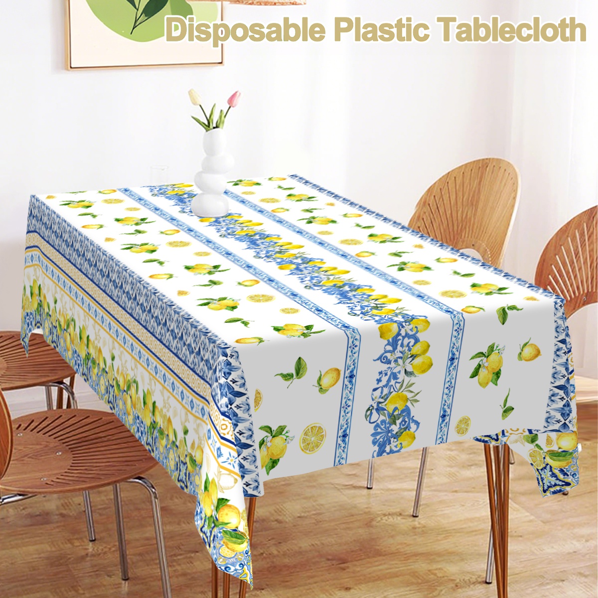 ผ้าปูโต๊ะลายสีเหลืองมะนาว รูปท - Outdoor Furniture Yellow บทวิจารณ์และราคา
