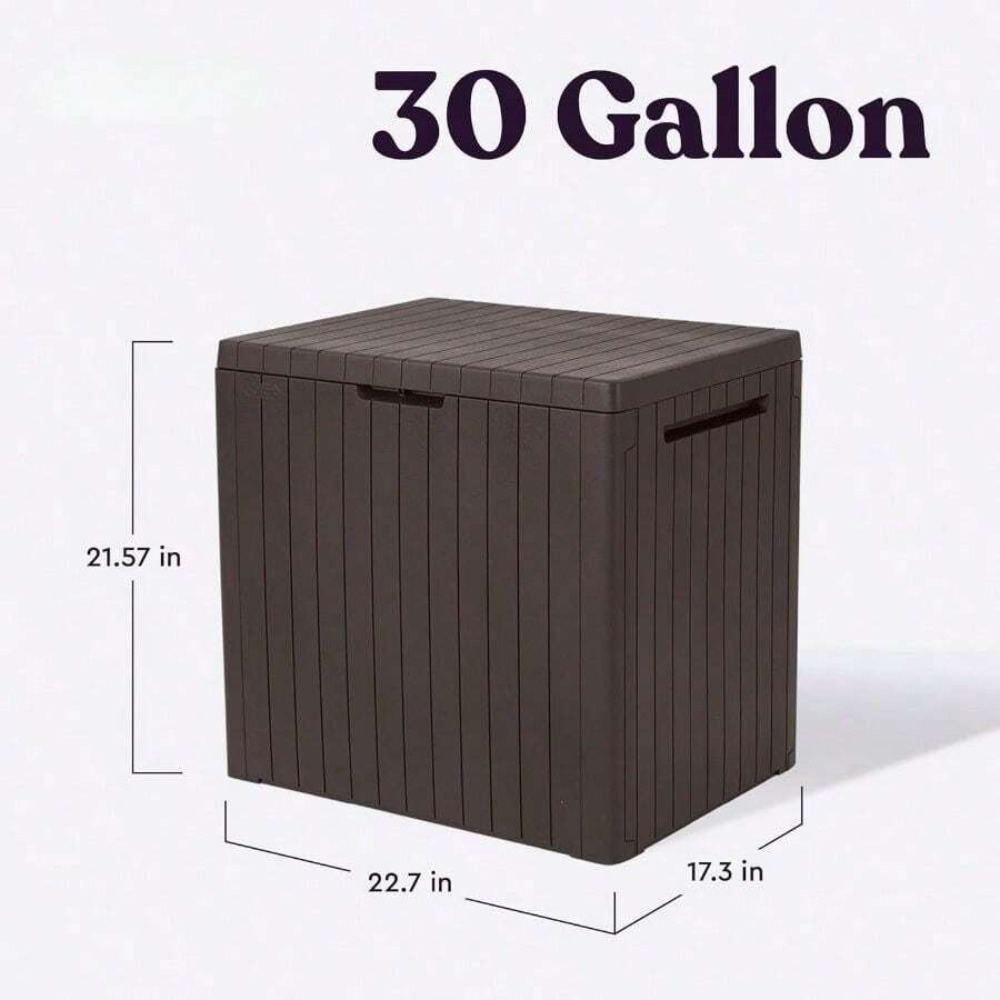 กล่องเก็บของกลางแจ้งขนาด 30 แก - Outdoor Furniture Resin บทวิจารณ์และราคา