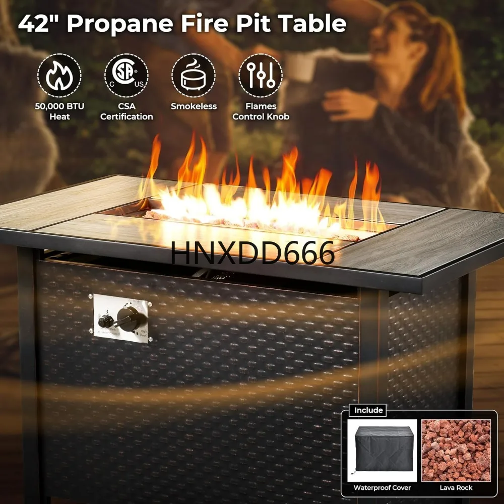 ชุดเฟอร์นิเจอร์ลานกลางแจ้ง 8 ช - Outdoor Furniture Fire Pit Set บทวิจารณ์และราคา