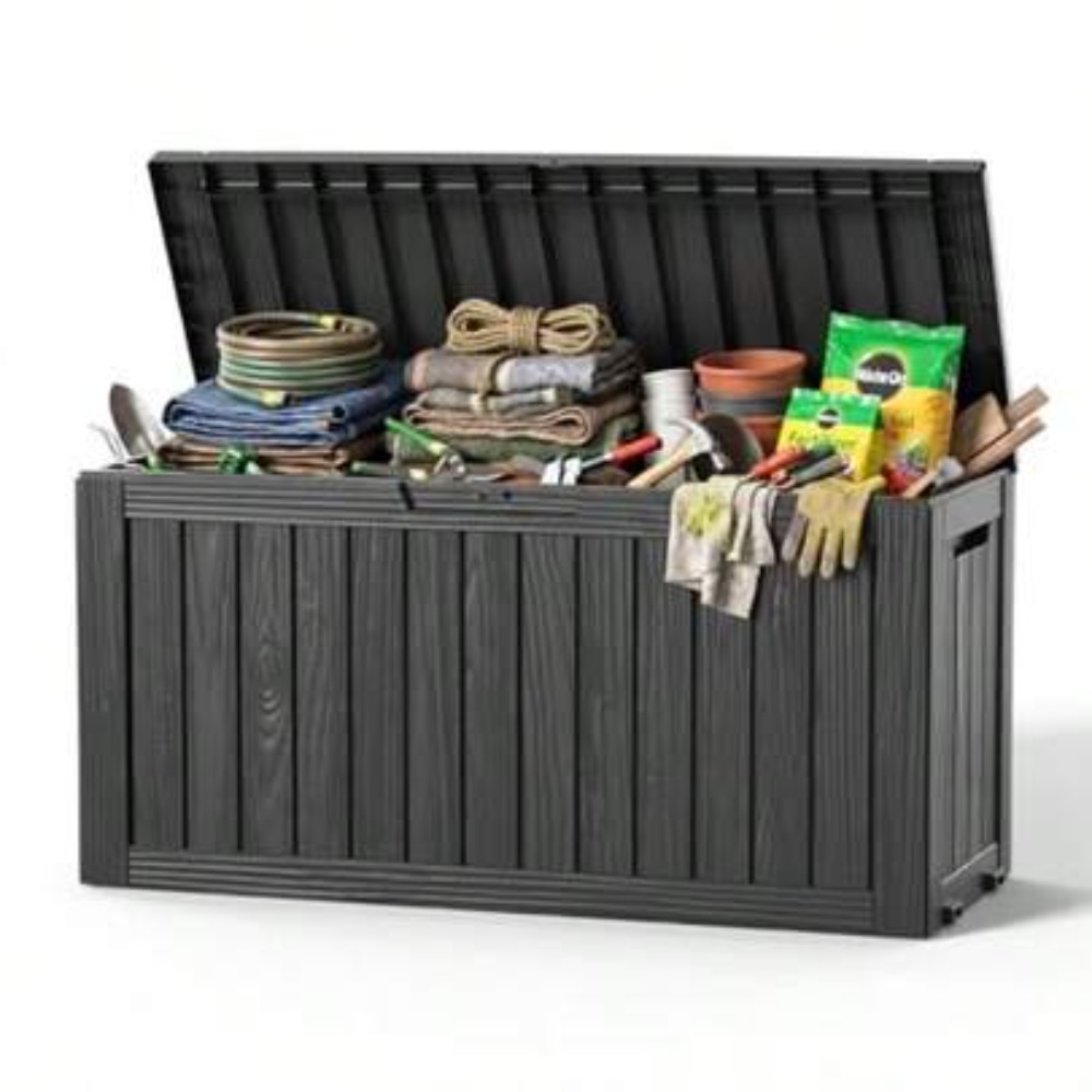 กล่องเก็บของกลางแจ้งขนาด 90 แก - Outdoor Furniture Resin บทวิจารณ์และราคา