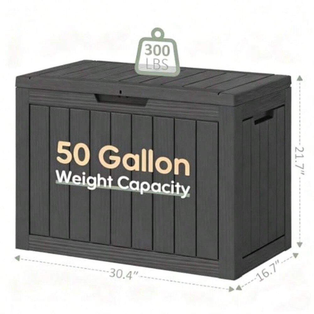 กล่องเก็บของกลางแจ้งขนาด 50 แก - Outdoor Furniture Resin บทวิจารณ์และราคา