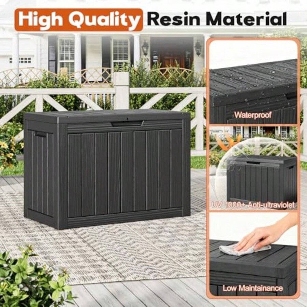 กล่องเก็บของกลางแจ้งขนาด 50 แก - Outdoor Furniture Resin บทวิจารณ์และราคา