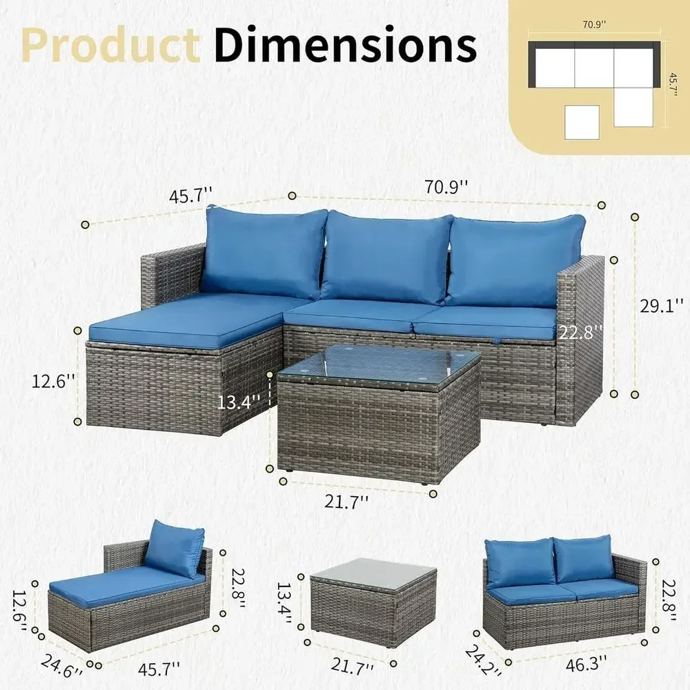 ชุดเฟอร์นิเจอร์หวายสำหรับลานกล - Outdoor Furniture Fire Pit Set บทวิจารณ์และราคา
